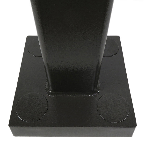 square_aluminum_light_pole_base_view_with_base_covers_48__33656.1622630569.jpg 12 Foot Hurricane Resistant Square Aluminum Pole, 4 Inch Wide, 0.188 Inch Wall Thickness