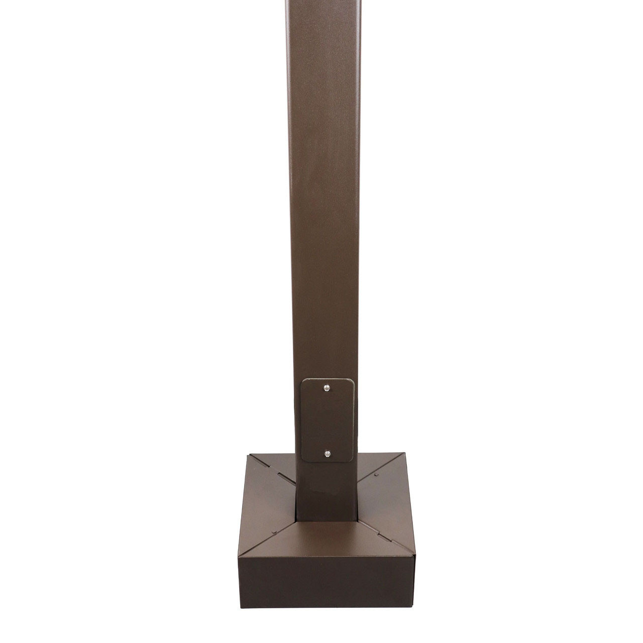 12 Foot Heavy Duty Square Steel Light Pole, 4 Inch Wide, 11 Gauge