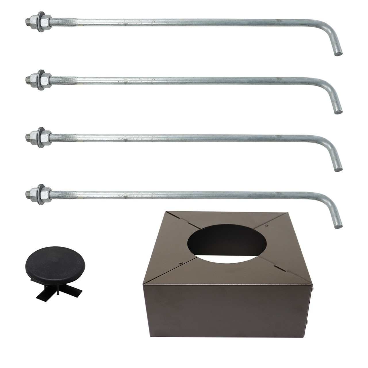 Round_Tapered_LSI_Pole_Included_Hardware__89668.1721137641.jpg 25 Foot Round Tapered Steel Light Pole - 6.6 Inch Diameter, 11 Gauge, Quick-Ship