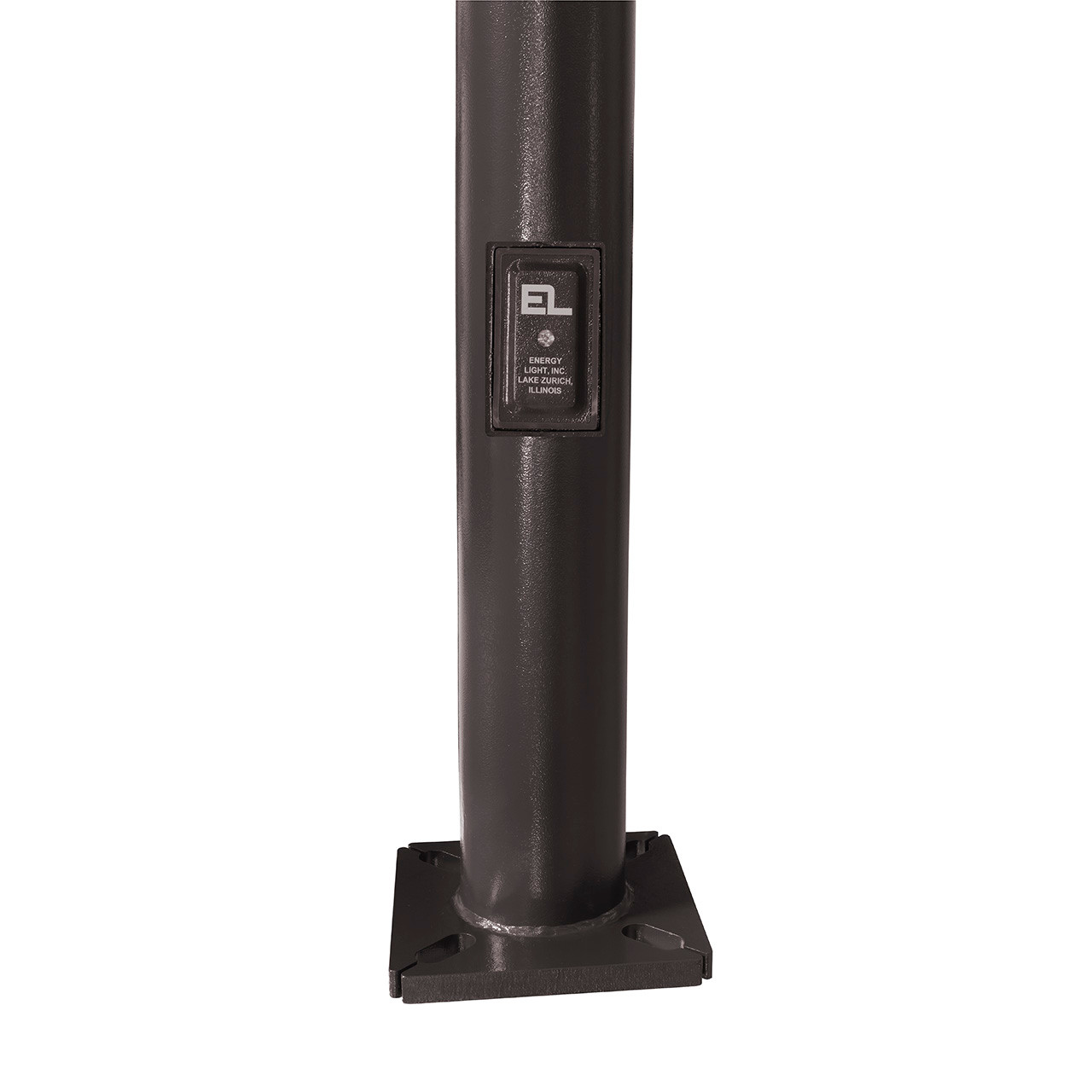 25 Foot Round Tapered Steel Multi-Purpose Pole - 6.6 Inch Diameter, 11 Gauge