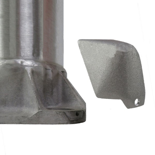 12 Foot Hurricane Resistant Round Tapered Aluminum Light Pole, 5 Inch Diameter, 0.156 Inch Wall Thickness