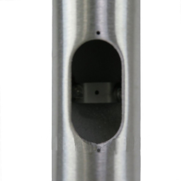 img_0898_69__78941.1622631444.jpg 6 Foot Round Tapered Hinged Base Aluminum Light Pole, 4 Inch Diameter, 0.125 Inch Wall Thickness