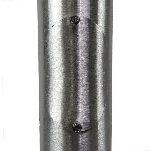 8 Foot Round Tapered Hinged Base Aluminum Light Pole, 4 Inch Diameter, 0.125 Inch Wall Thickness