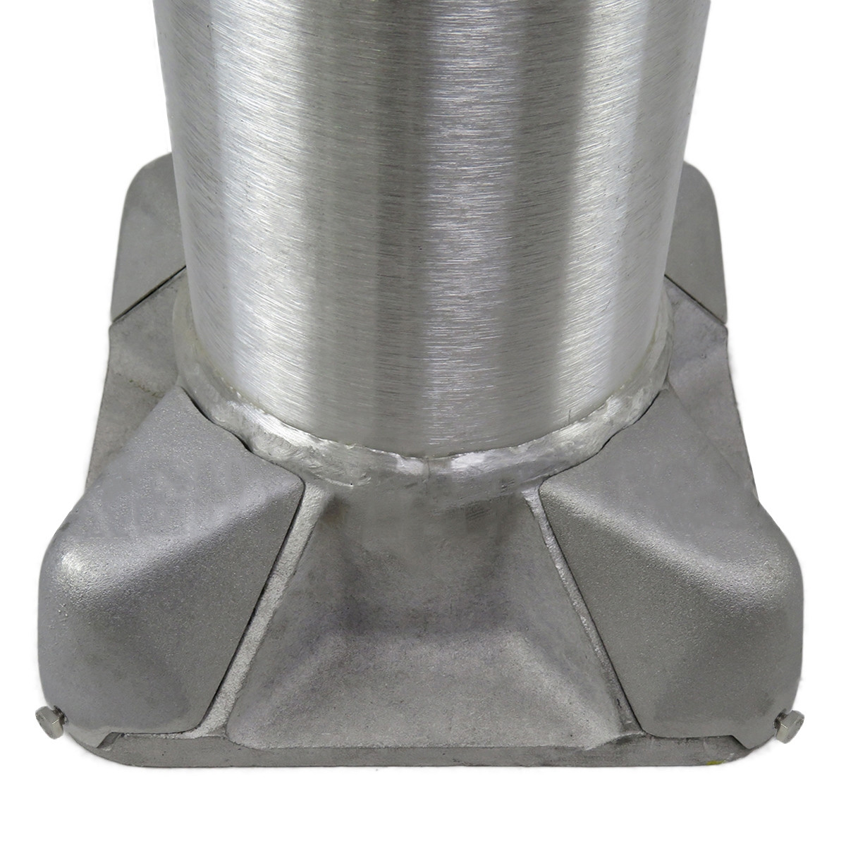 round_tapered_aluminum_light_pole_base_view_15__16138.1622621102.jpg 20 Foot Round Tapered Aluminum Light Pole, 5 Inch Diameter, 0.125 Inch Wall Thickness - SeeLight LED Lighting
