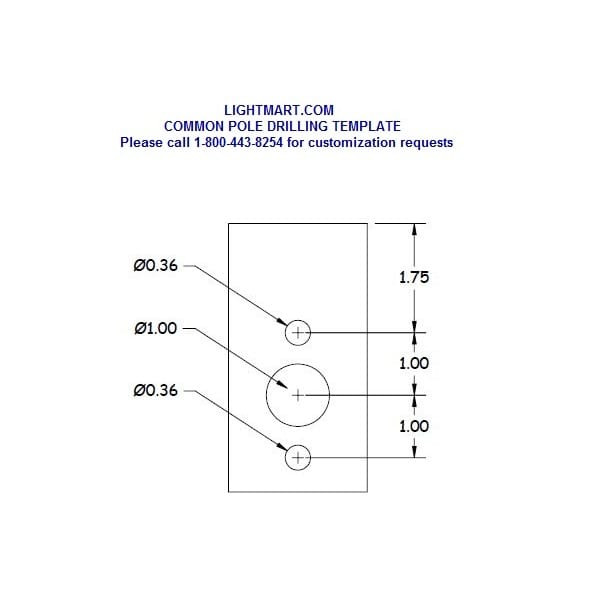 drill_pattern_available_6_9__00236.1626757209.jpg 15 Foot Square Hinged Base Aluminum Security Camera Pole, 5 Inch Wide, 0.188 Inch Wall Thickness
