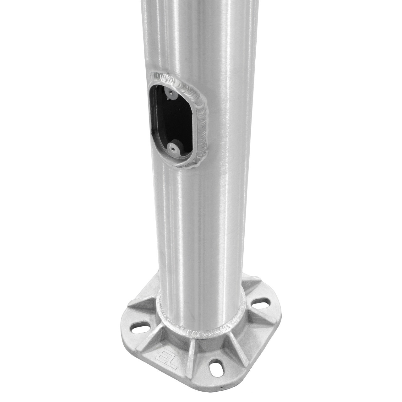 20 Foot Round Tapered Aluminum Anchor Base Light Pole, 6 Inch Diameter 0.156 Inch Wall Thickness