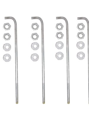 3/4 x 30 x 3 Inch Galvanized Steel Anchor Bolt Set For Anchor Base Light Poles - SeeLight LED Lighting