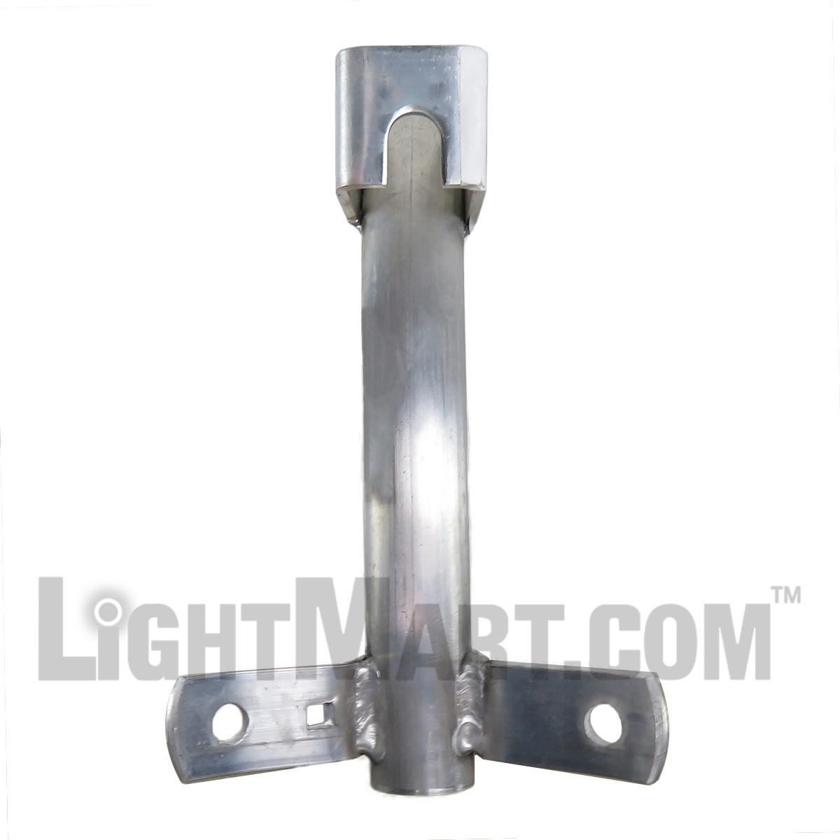 cantilever_bracket_thin_4_foot_mount_view__43536.1622629861.jpg 4 Foot Cantilever Style Wood Pole Bracket, 1 1/4 Inch Diameter Aluminum Pipe