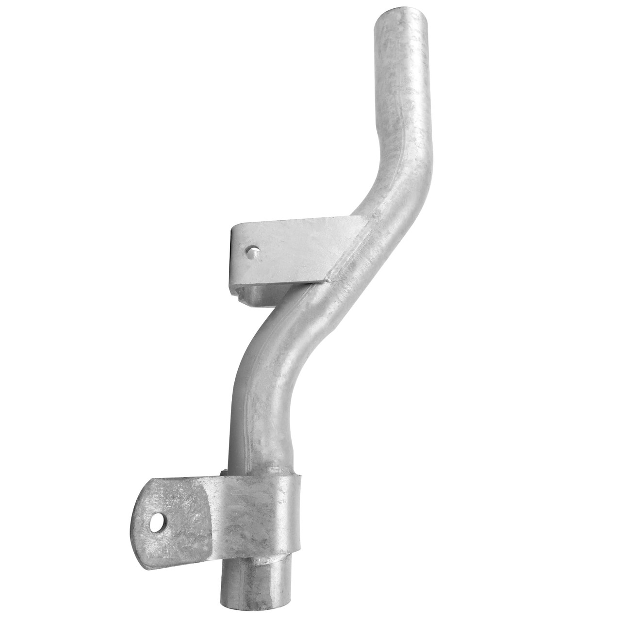 wpb1139__64231.1628179983.jpg 7 Inch Single Flood Light Bracket for Wood Poles, 2 Inch Diameter Steel Pipe - SeeLight LED Lighting