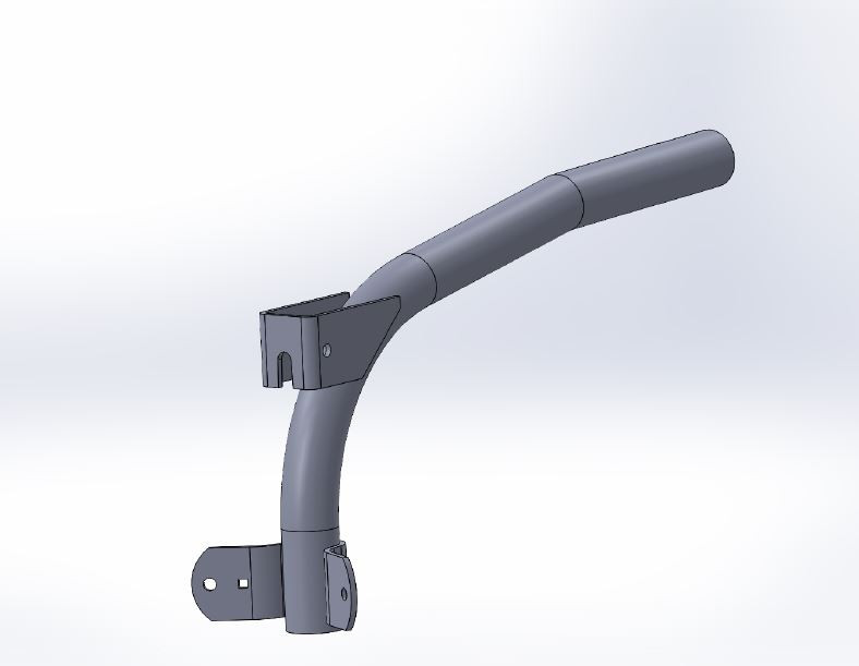 3D_WPB1014__04209.1622621170.JPG 2.6 Foot Cantilever Style Wood Pole Bracket, 2 inch Diameter Aluminum Pipe