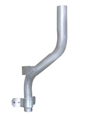 18 Inch Single Flood Light Bracket for Wood Poles, 2 Inch Diameter Steel Pipe - SeeLight LED Lighting