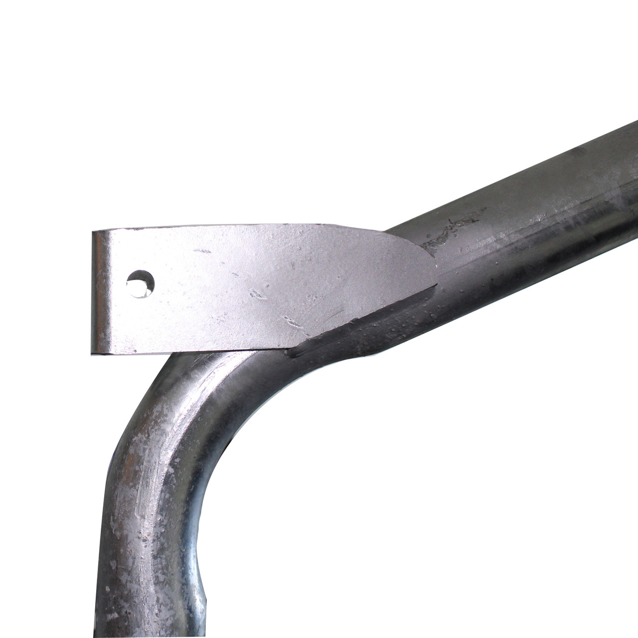 WPB1138-3__85695.1622621128.jpg 18 Inch Single Flood Light Bracket for Wood Poles, 2 Inch Diameter Steel Pipe