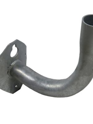12 Inch Right Angle Bracket for Wood Poles, 2 Inch Diameter Steel Pipe - SeeLight LED Lighting