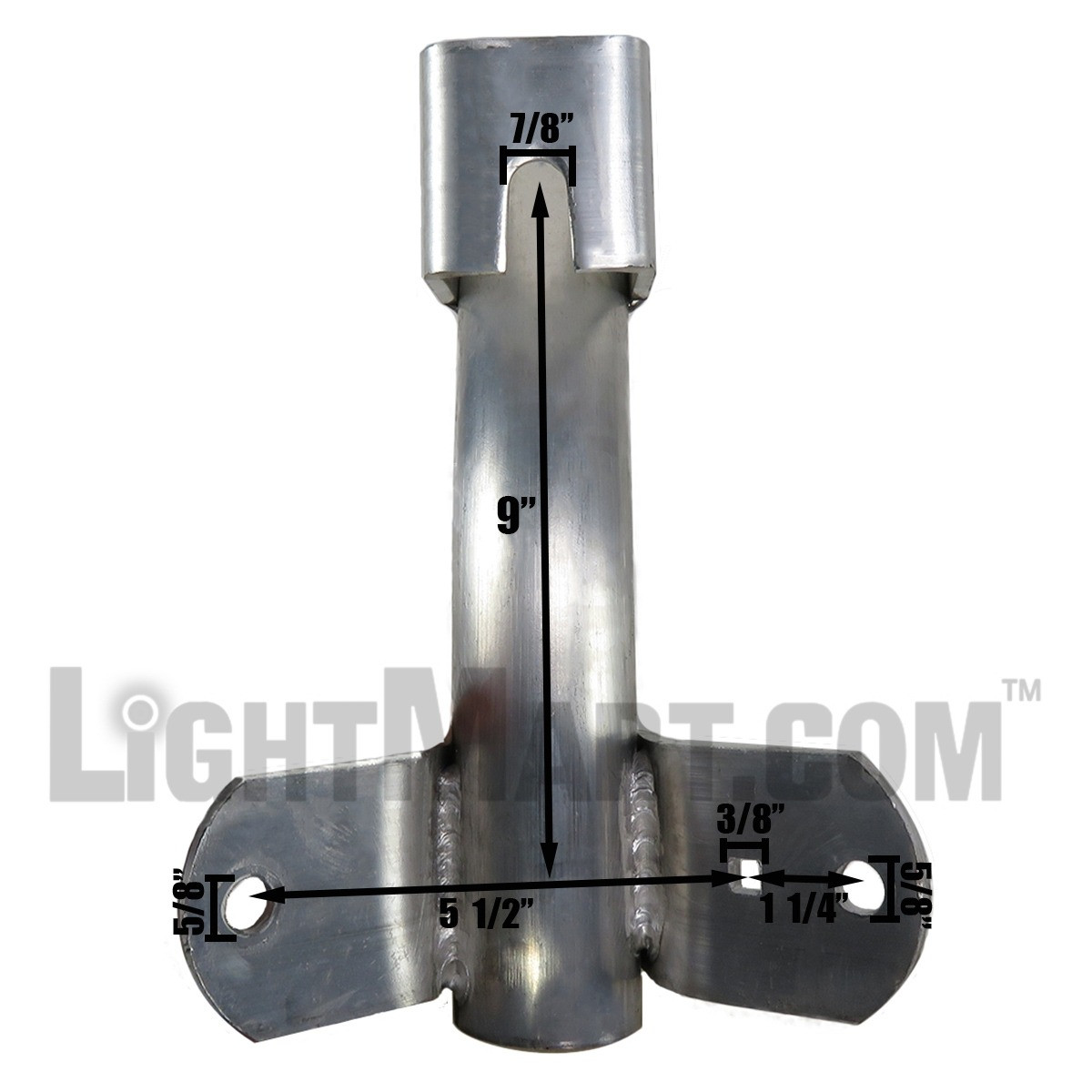 cantilever_bracket_aluminum_4_foot_mount_dimensions__83835.1622629945.jpg 4 Foot Cantilever Style Wood Pole Bracket, 2 Inch Diameter Aluminum Pipe