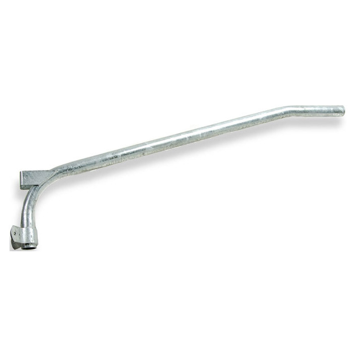 wpb1028detail__32111.1622631255.jpg 6 Foot Cantilever Style Wood Pole Bracket, 2 Inch Diameter Steel Pipe - SeeLight LED Lighting