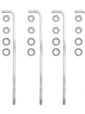 1 x 36 x 4 Inch Galvanized Anchor Bolt Set For Anchor Base Light Poles - SeeLight LED Lighting