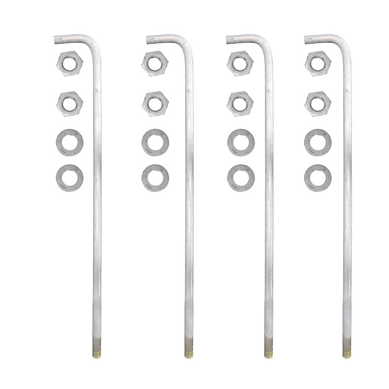 1 x 36 x 4 Inch Galvanized Anchor Bolt Set For Anchor Base Light Poles - SeeLight LED Lighting