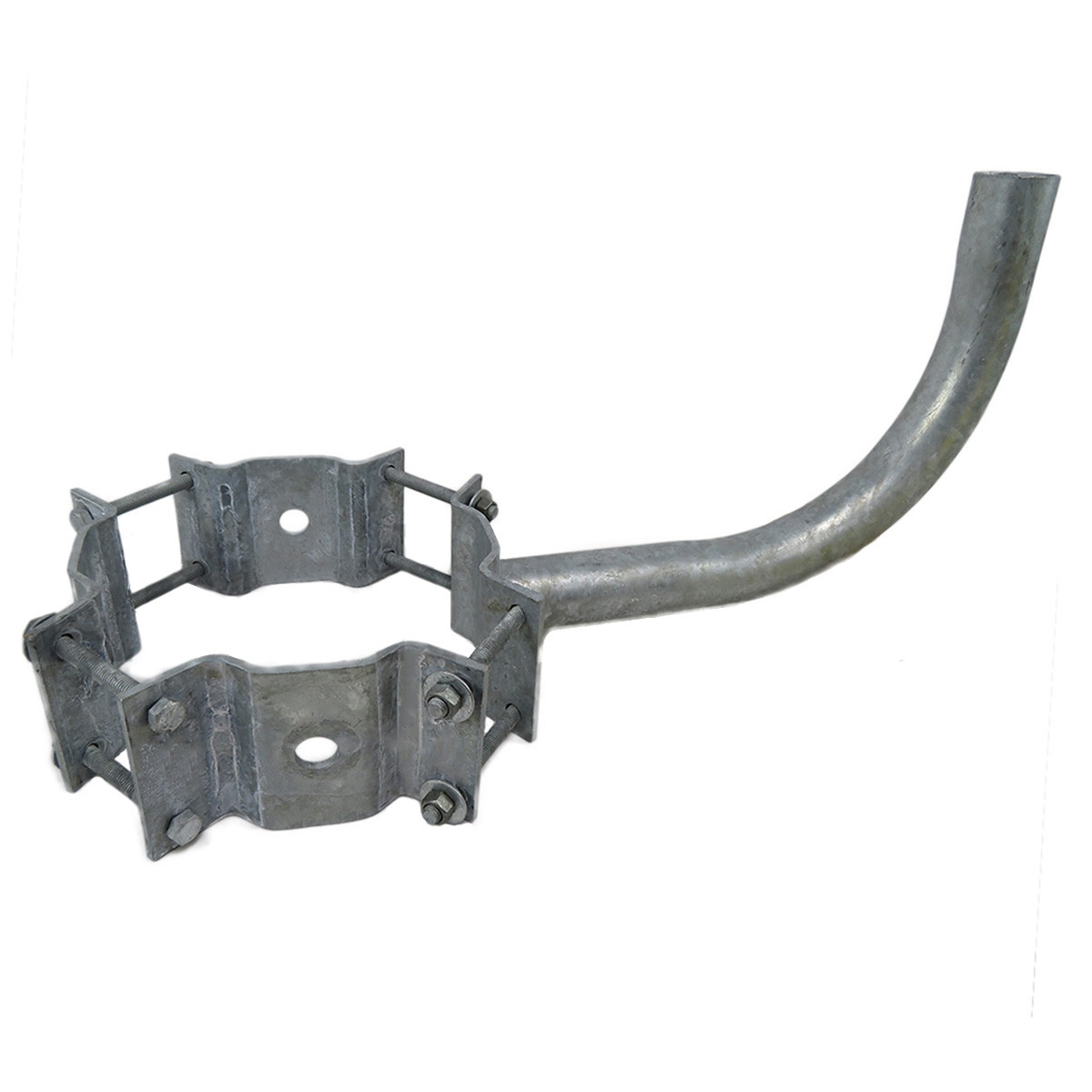 wrap_around_bracket_for_wood_poles_with_1_arm__54842.1622630814.jpg 1 Arm Wrap Around Bracket for Wood Poles with 7-10 Inch Diameter - SeeLight LED Lighting