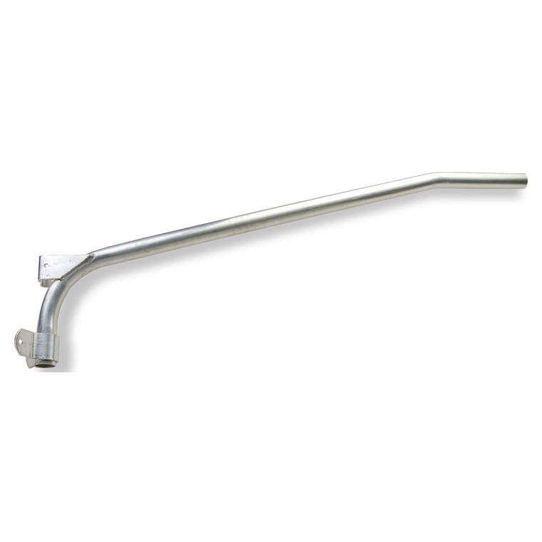 wpb1016detail__71911.1622631376.jpg 6 Foot Cantilever Style Wood Pole Bracket, 2 Inch Diameter Aluminum Pipe - SeeLight LED Lighting