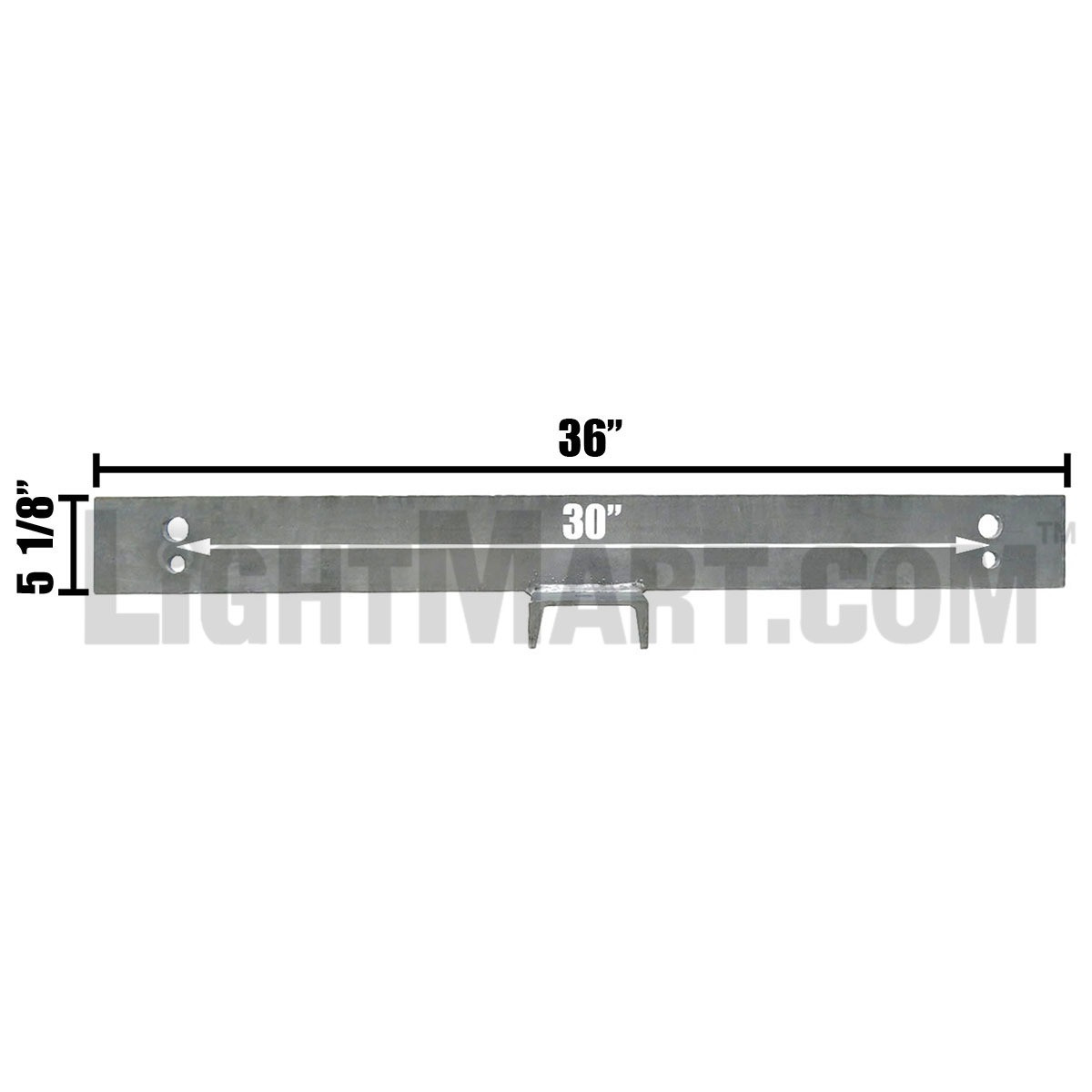 2_light_sports_light_bracket_top_specifications__83913.1622631510.jpg Two Light Sports Lighting Bracket Without Mounting Hardware