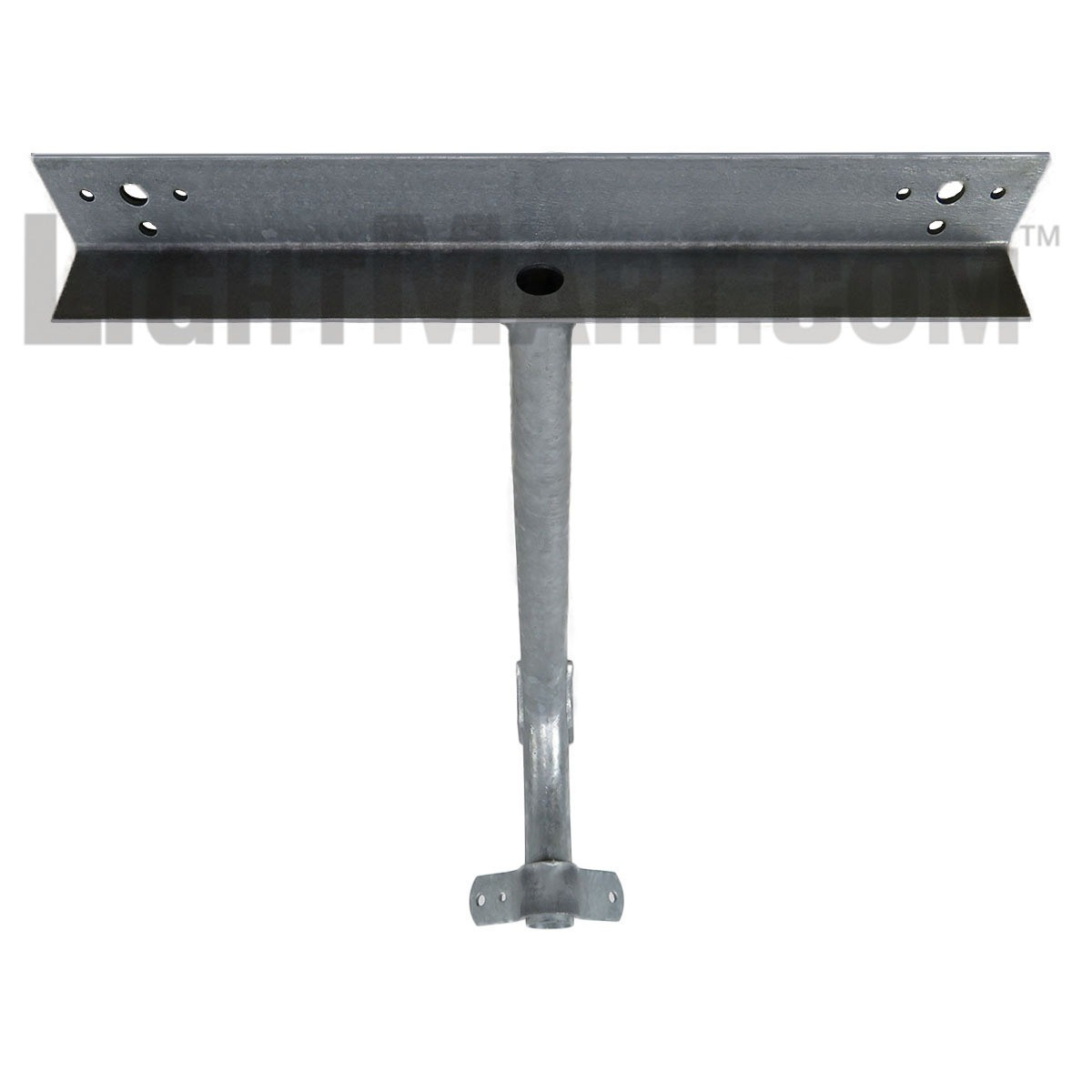 img_1300__84755.1622629914.jpg 30 Inch Double Cross Arm Wood Pole Bracket, 2 Inch Diameter Steel Pipe