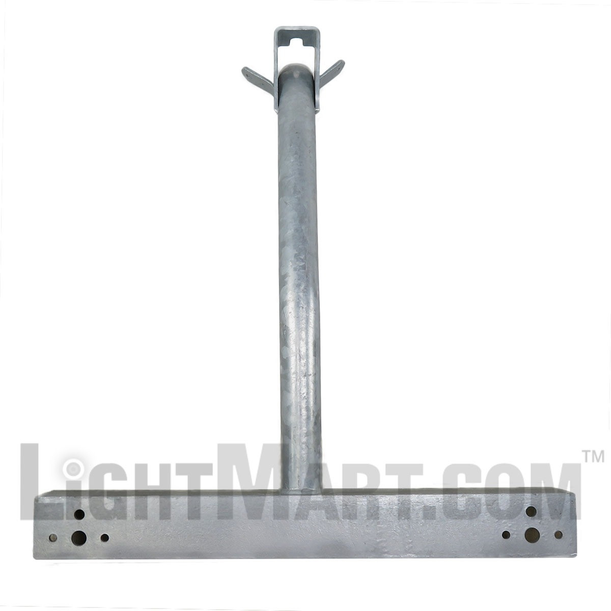 img_1298__80184.1622631383.jpg 30 Inch Double Cross Arm Wood Pole Bracket, 2 Inch Diameter Steel Pipe