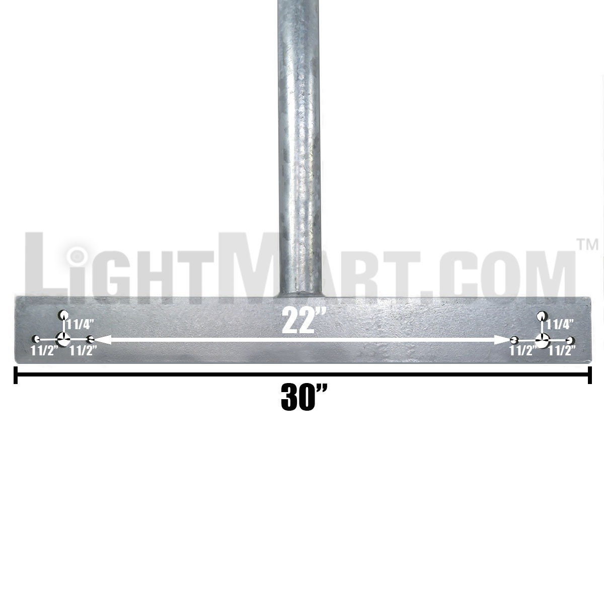 img_1297__67897.1622622351.jpg 30 Inch Double Cross Arm Wood Pole Bracket, 2 Inch Diameter Steel Pipe