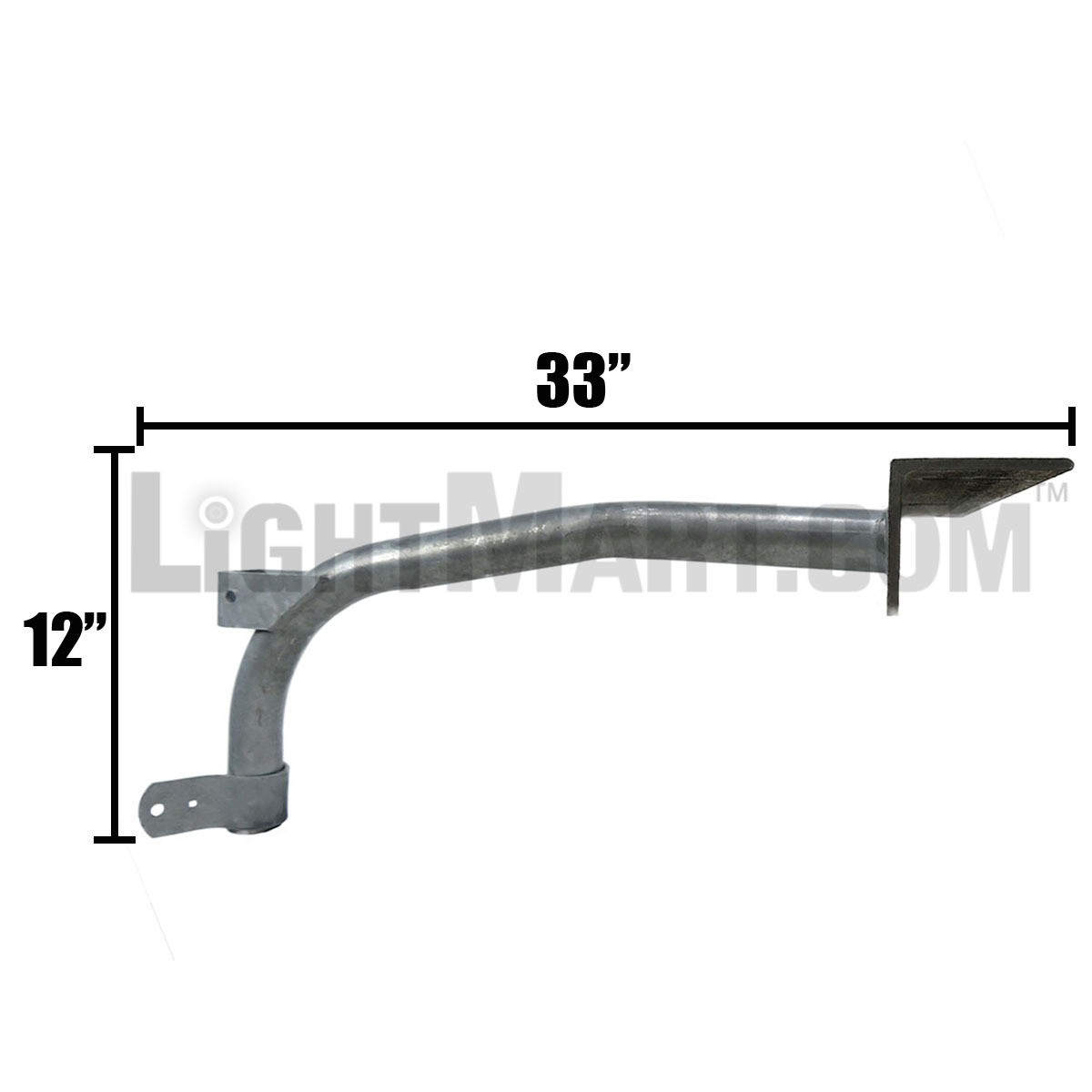 img_1302__76361.1622622445.jpg 30 Inch Double Cross Arm Wood Pole Bracket, 2 Inch Diameter Steel Pipe