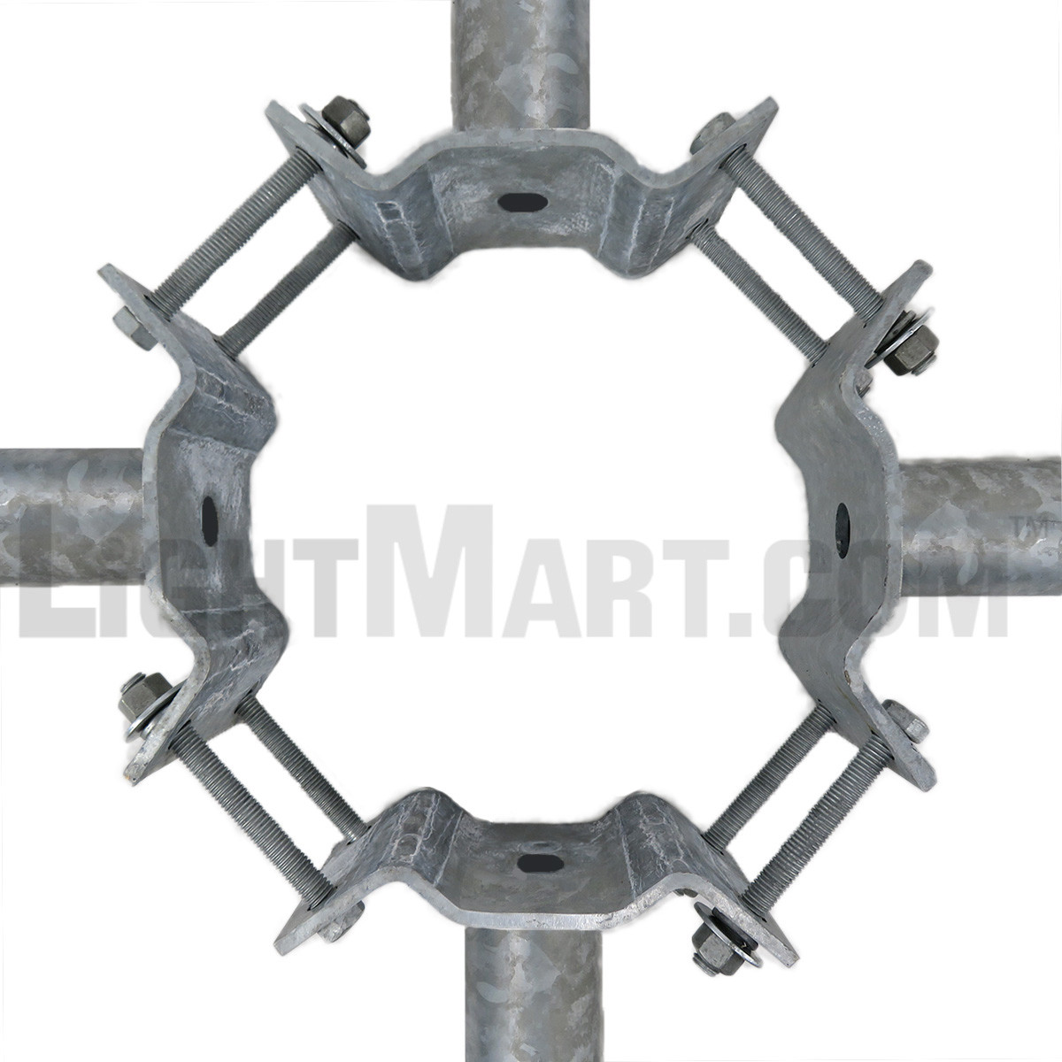 4 Arm Wrap Around Bracket for Wood Poles with 10-13 inch Diameter