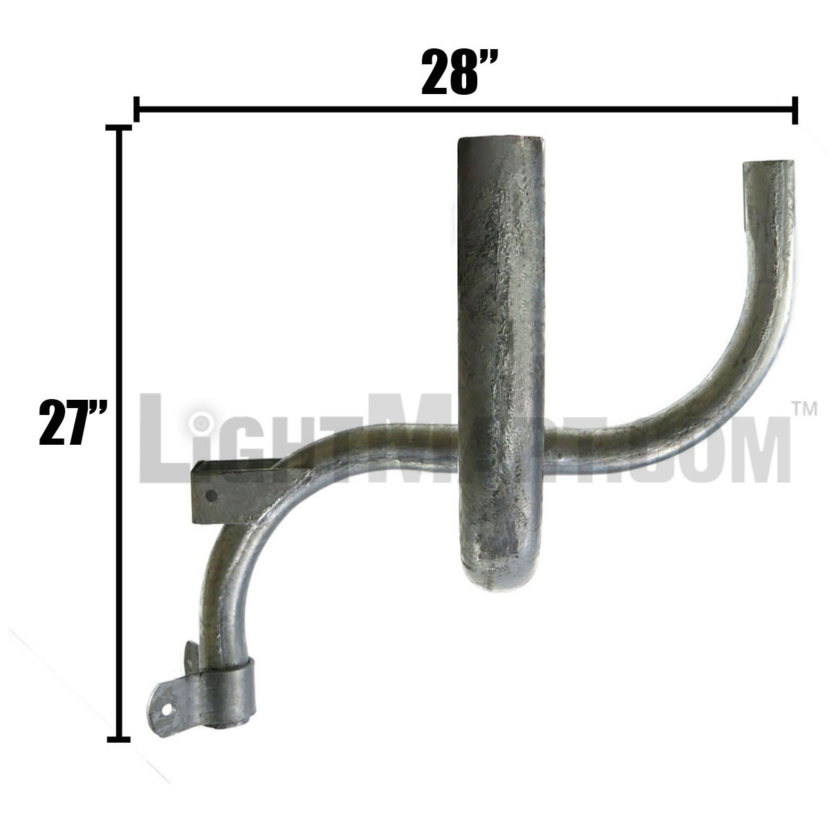 img_1318__35977.1622621616.jpg Triple Flood Light Bracket for Wood Poles, 2 Inch Diameter Steel Pipe
