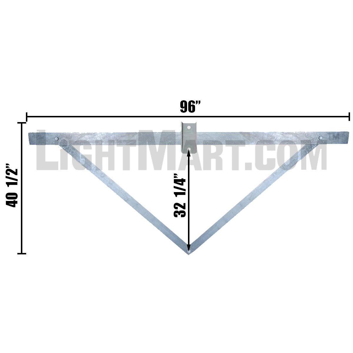 Four Light Sports Lighting Bracket with Underbraces