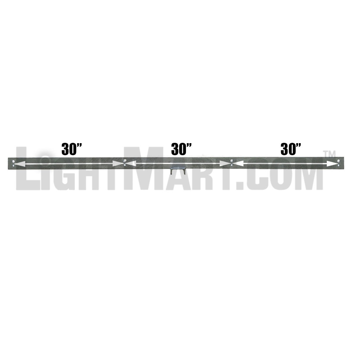 Four Light Sports Lighting Bracket with Underbraces