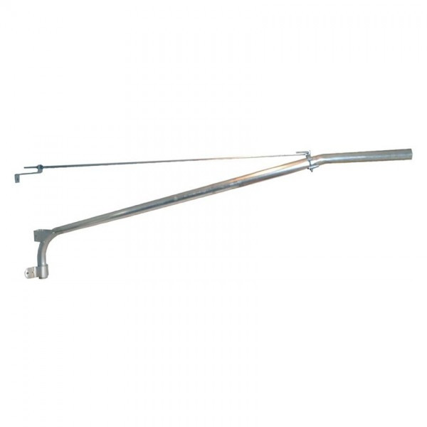 wpb1034__77276.1622621504.jpg 6 Foot Single Tie-Rod Wood Pole Bracket, 2 Inch Diameter Aluminum Pipe - SeeLight LED Lighting