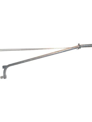 8 Foot Double Tie-Rod Wood Pole Bracket, 2 Inch Diameter Aluminum Pipe - SeeLight LED Lighting