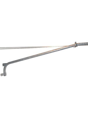 12 Foot Double Tie-Rod Wood Pole Bracket, 2 Inch Diameter Aluminum Pipe - SeeLight LED Lighting